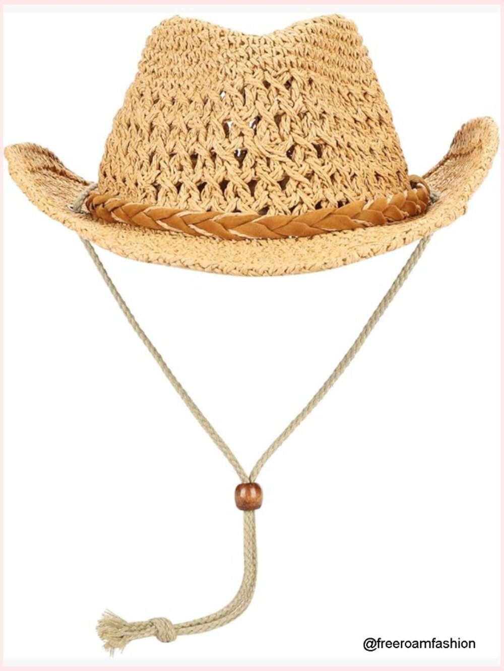 Wide Brim Cowboy Hat Shapeable Straw Sun Hat for Men Women